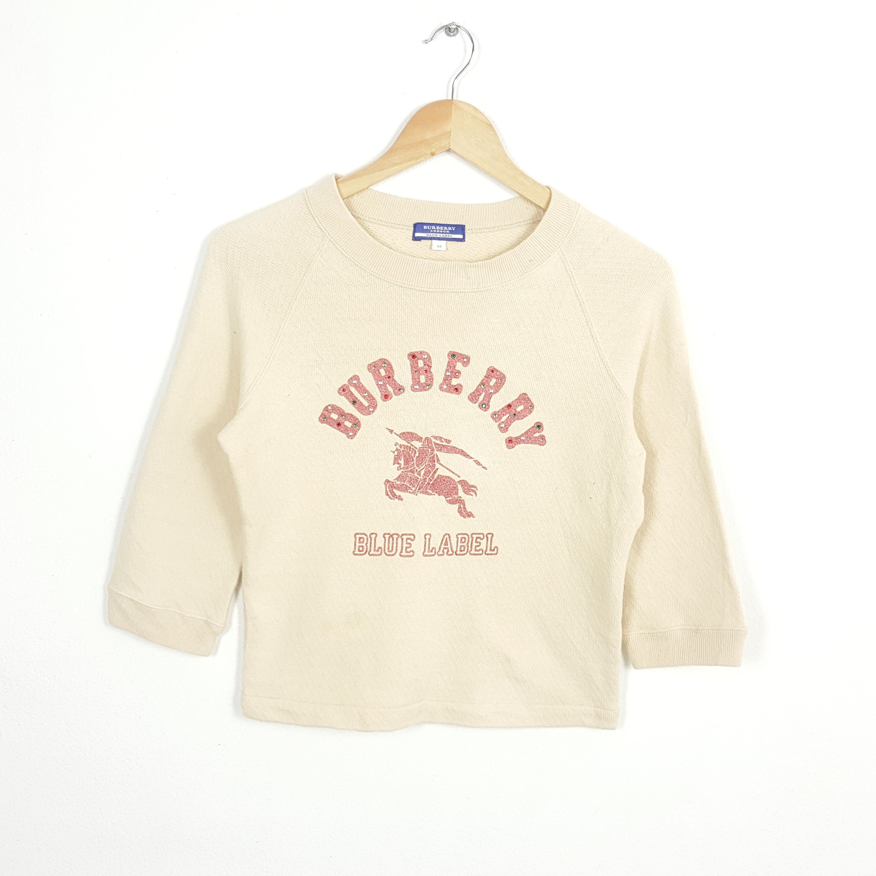 Burberry × Vintage Vintage BURBERRY LONDON BLUE LABEL Sweatshirt T-Shirt Size S / US 4 / IT 40 - 1 Thumbnail