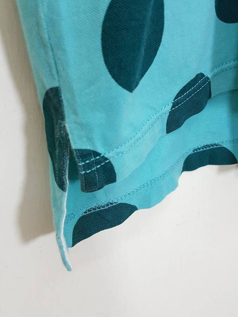 Sasquatchfabrix Aqua Turquoise Polkadot Polo Shirt by Daisuke Yokoyama Size US M / EU 48-50 / 2 - 10 Thumbnail