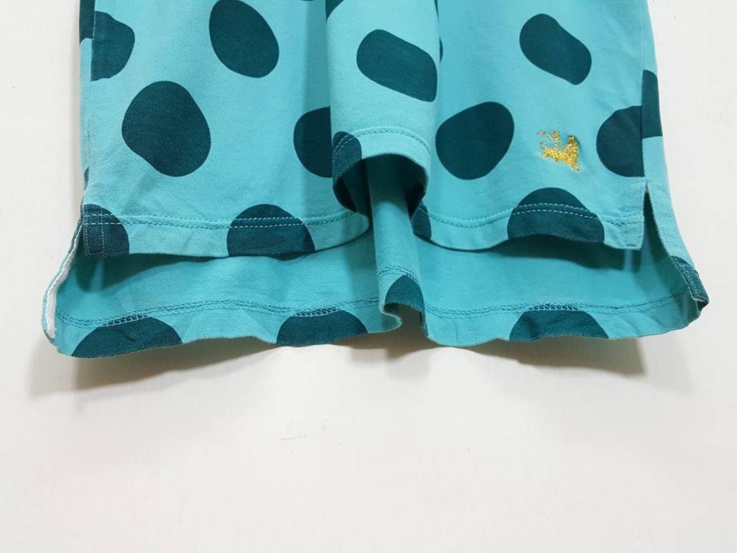 Sasquatchfabrix Aqua Turquoise Polkadot Polo Shirt by Daisuke Yokoyama Size US M / EU 48-50 / 2 - 11 Thumbnail
