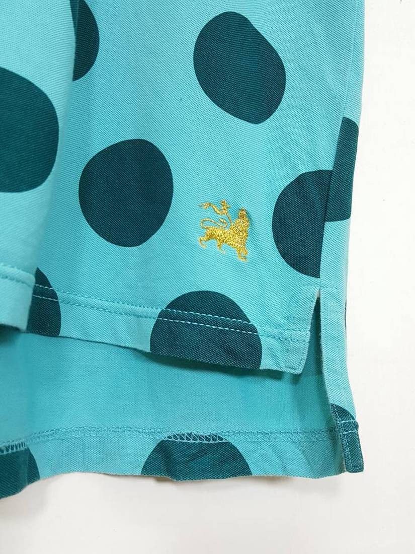 Sasquatchfabrix Aqua Turquoise Polkadot Polo Shirt by Daisuke Yokoyama Size US M / EU 48-50 / 2 - 12 Thumbnail