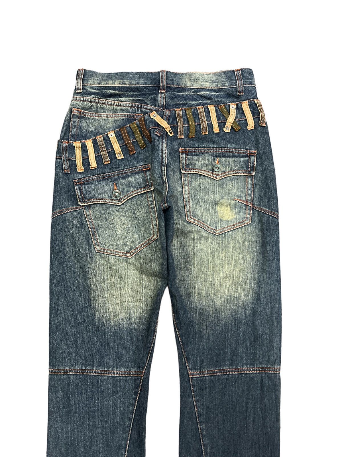 Japanese Brand EAT EYES💥 DISTRESSED DENIM TWIST PANT Size US 29 - 7 Thumbnail