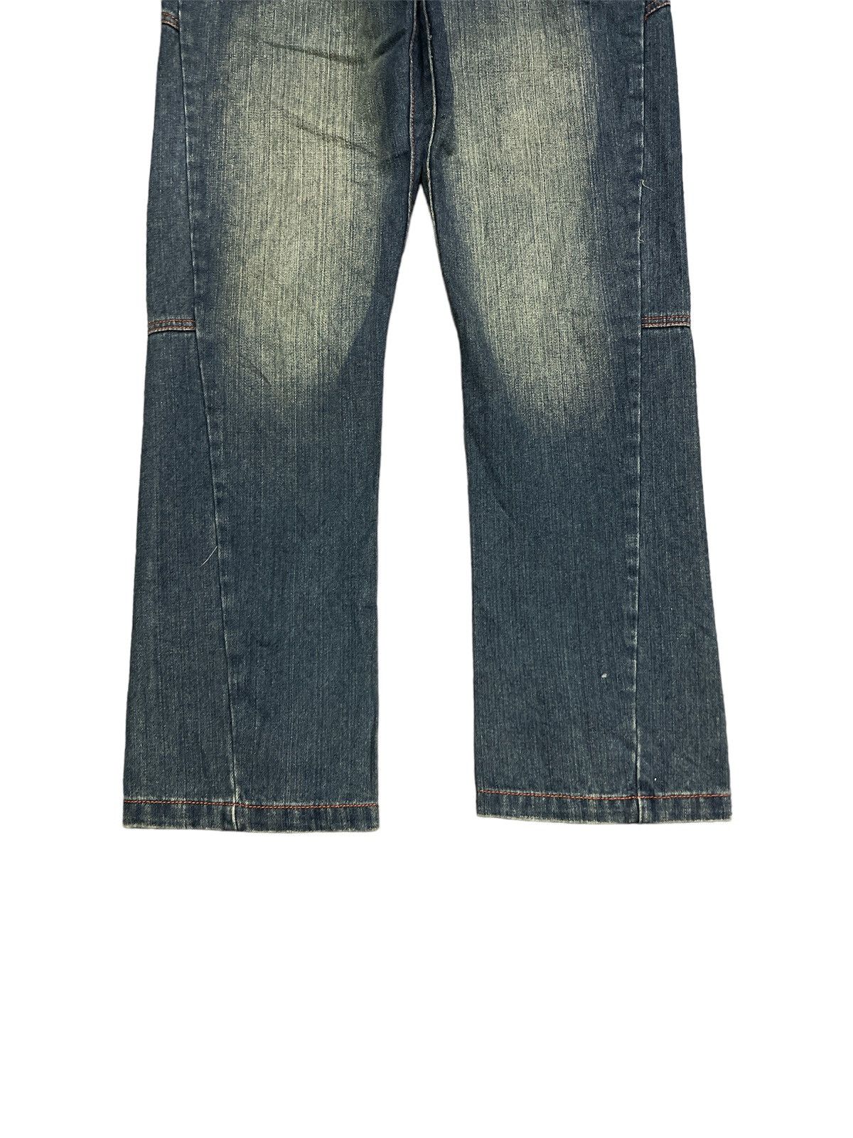 Japanese Brand EAT EYES💥 DISTRESSED DENIM TWIST PANT Size US 29 - 4 Thumbnail