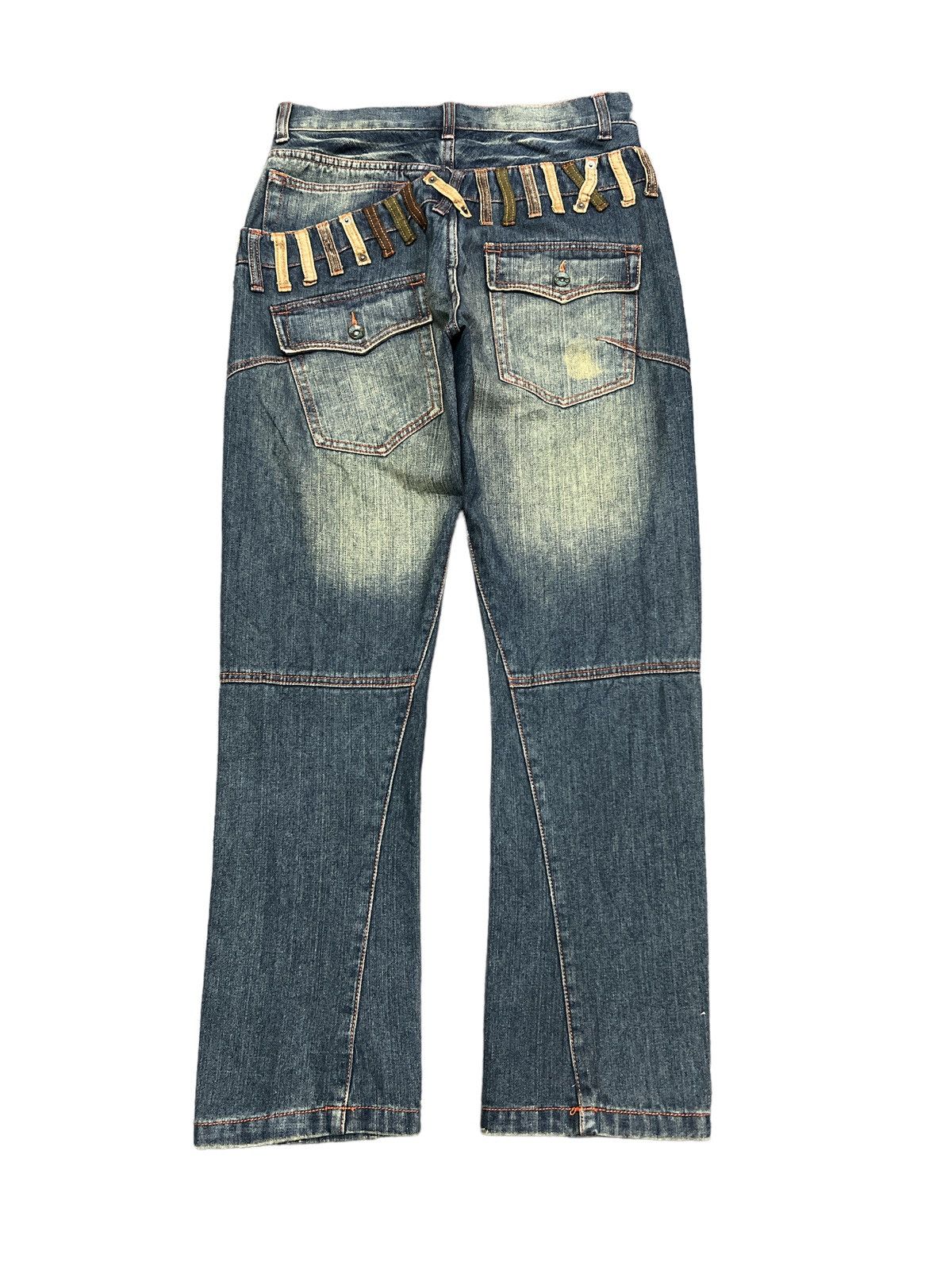 EAT EYES💥 DISTRESSED DENIM TWIST PANT