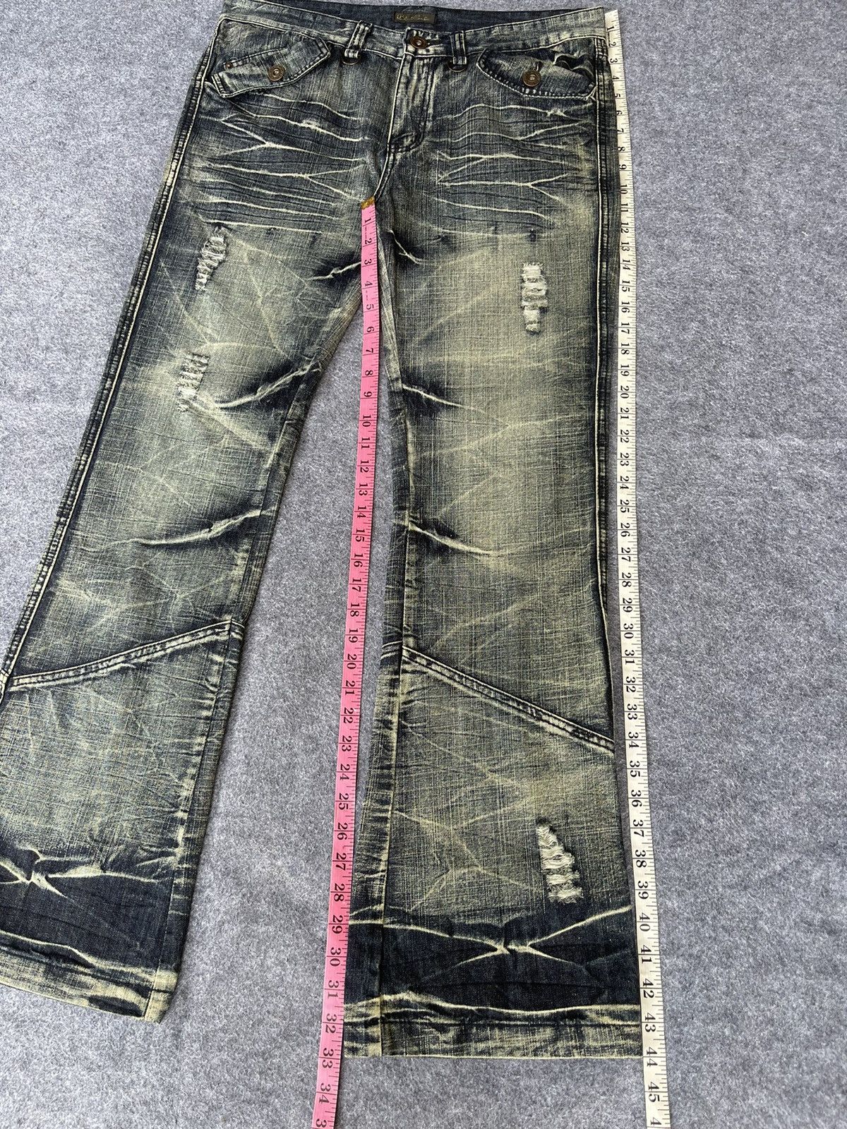 Japanese Brand Very Rare🔥Japanese Black Crown Flared Jeans Size US 36 / EU 52 - 12 Thumbnail