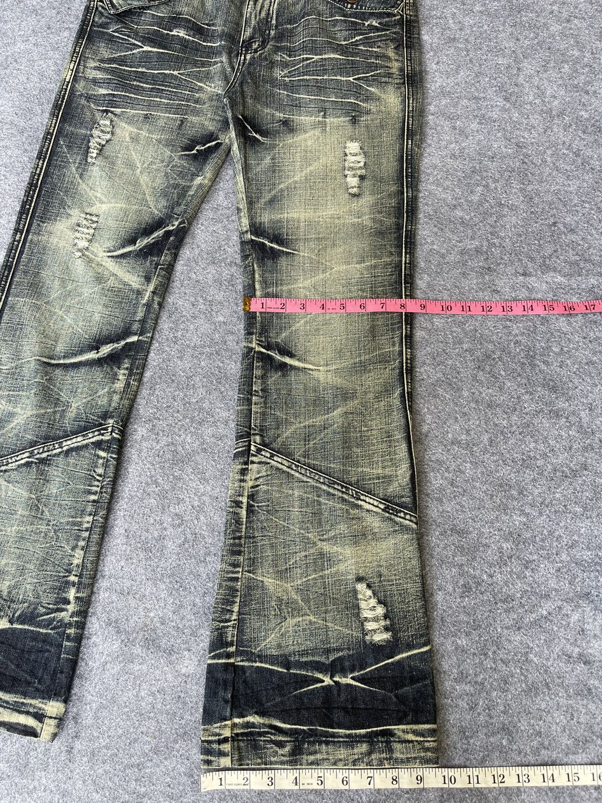 Japanese Brand Very Rare🔥Japanese Black Crown Flared Jeans Size US 36 / EU 52 - 11 Thumbnail