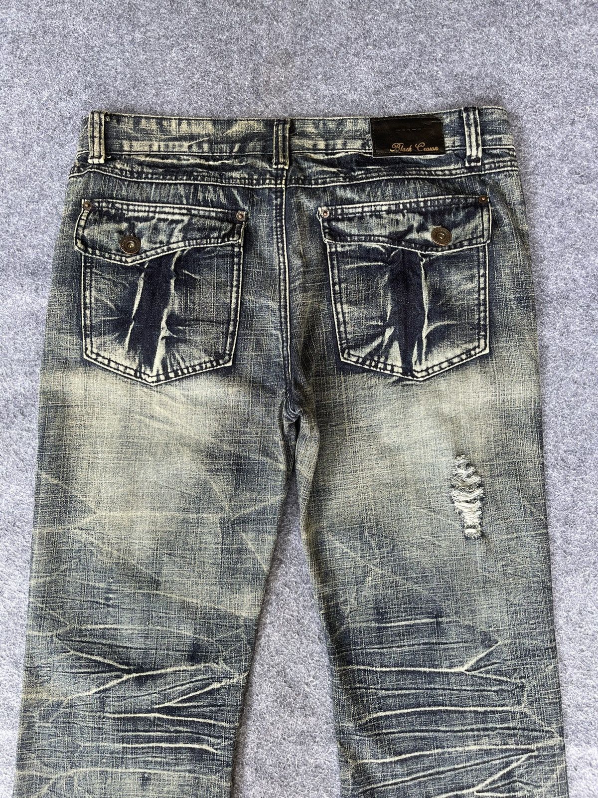 Japanese Brand Very Rare🔥Japanese Black Crown Flared Jeans Size US 36 / EU 52 - 5 Thumbnail