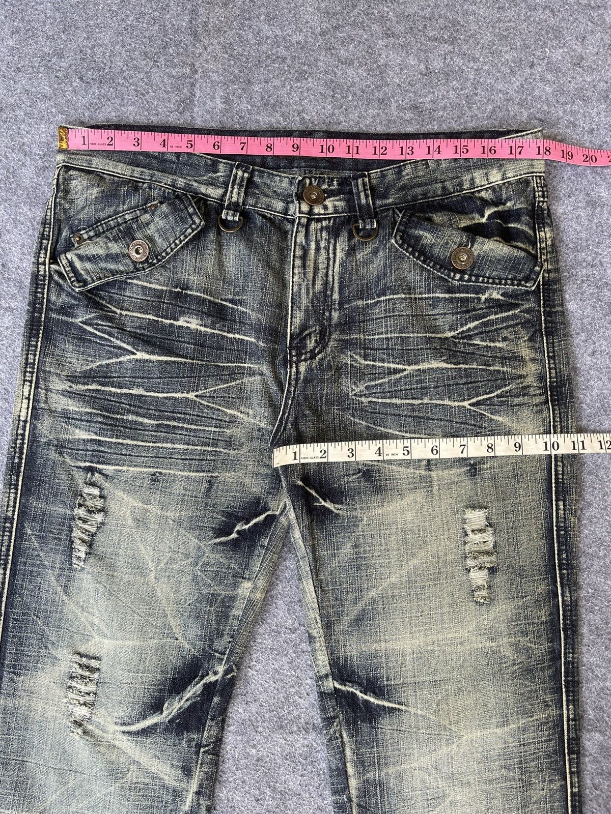 Japanese Brand Very Rare🔥Japanese Black Crown Flared Jeans Size US 36 / EU 52 - 10 Thumbnail