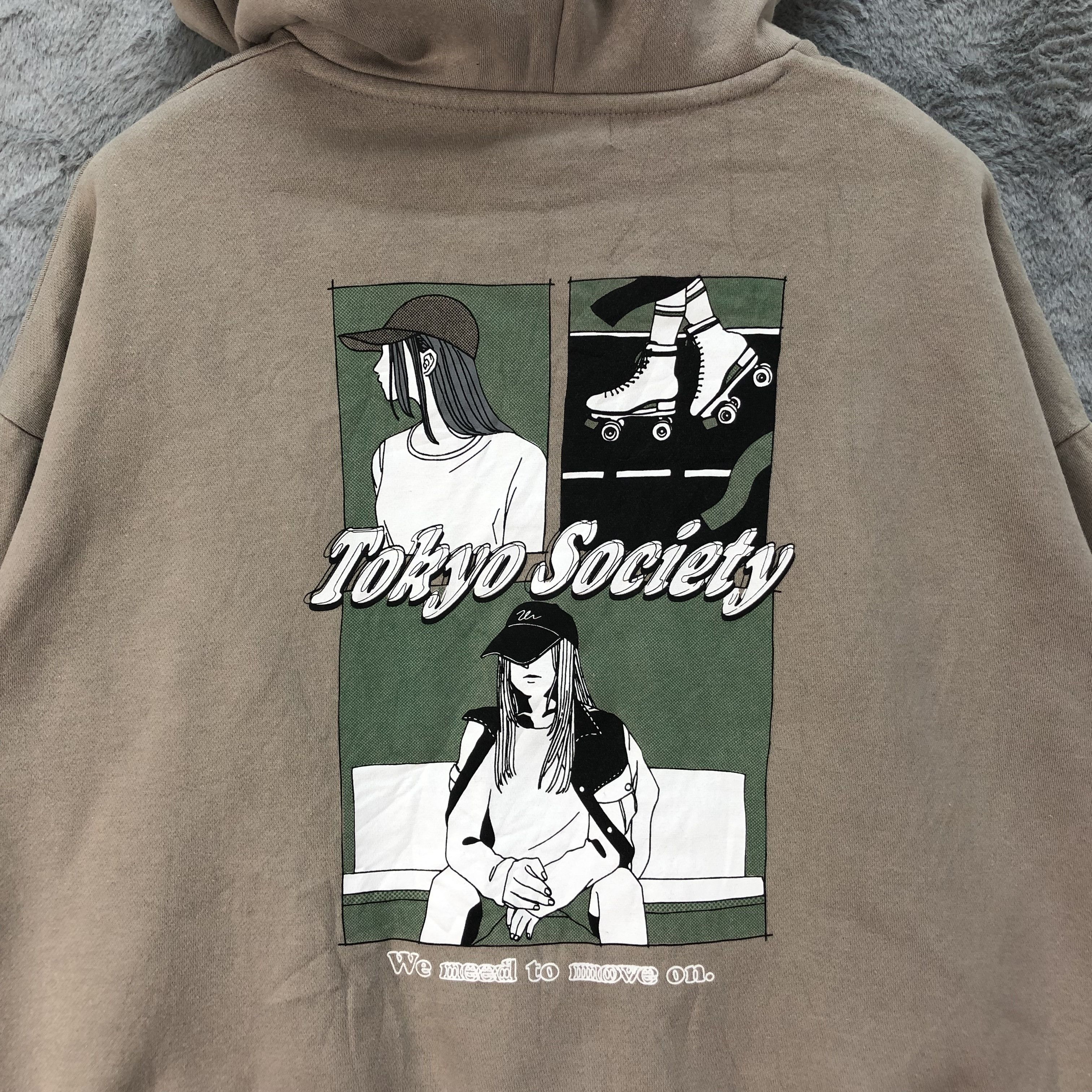 Japanese Brand TOKYO SOCIETY by WEGO Motif Hoodies #4740-166 Size US M / EU 48-50 / 2 - 2 Thumbnail