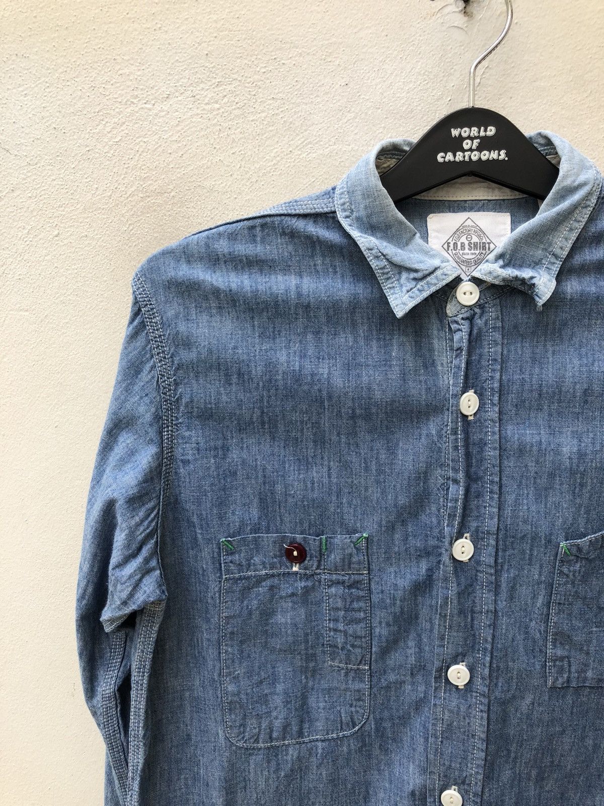 FOB Factory FOB Factory Japan Selvedge Chambray Work Shirt Size US M / EU 48-50 / 2 - 8 Thumbnail