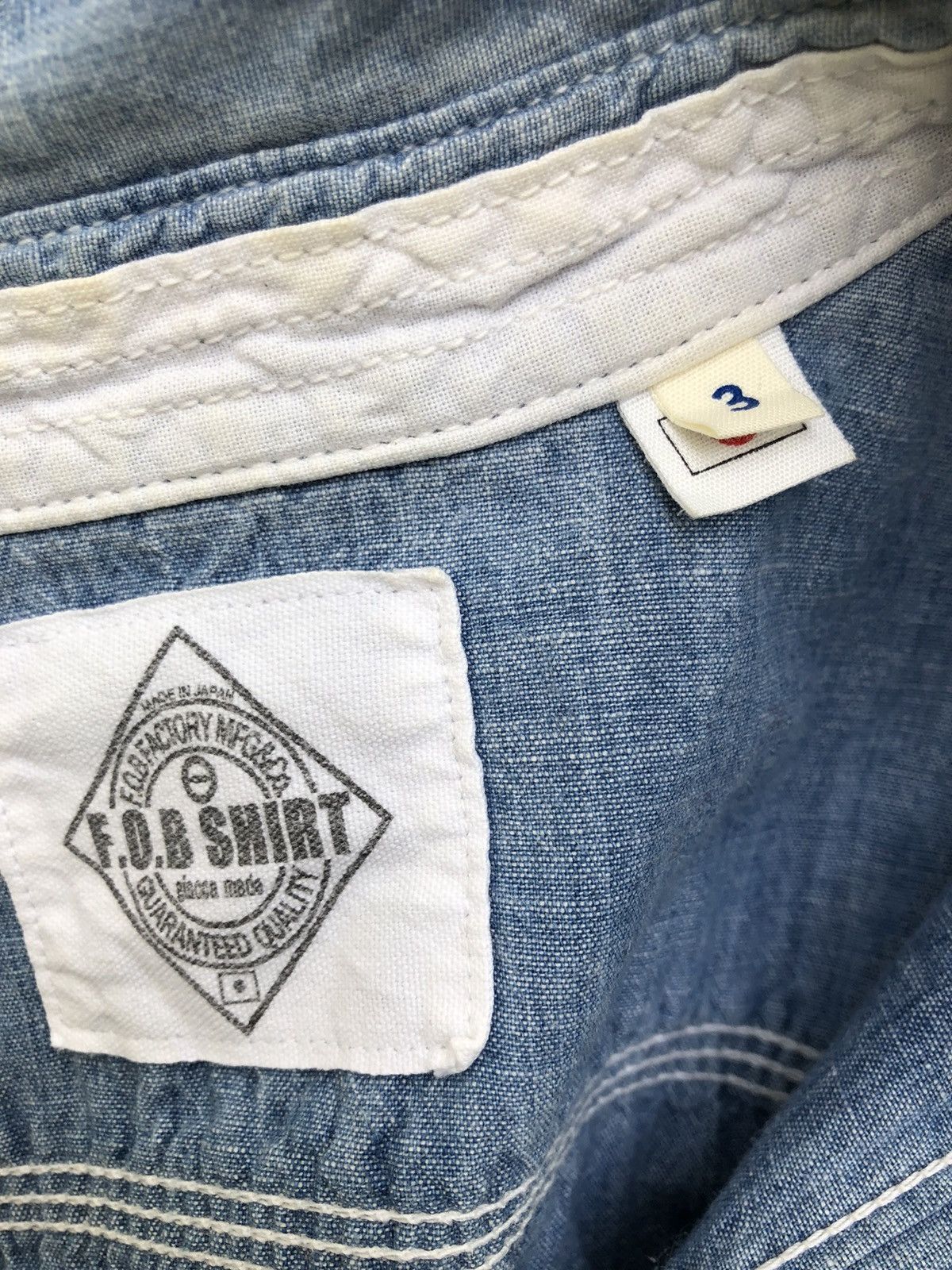 FOB Factory FOB Factory Japan Selvedge Chambray Work Shirt Size US M / EU 48-50 / 2 - 22 Thumbnail