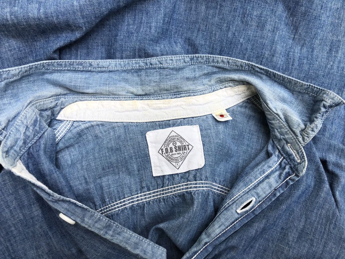 FOB Factory FOB Factory Japan Selvedge Chambray Work Shirt Size US M / EU 48-50 / 2 - 21 Thumbnail
