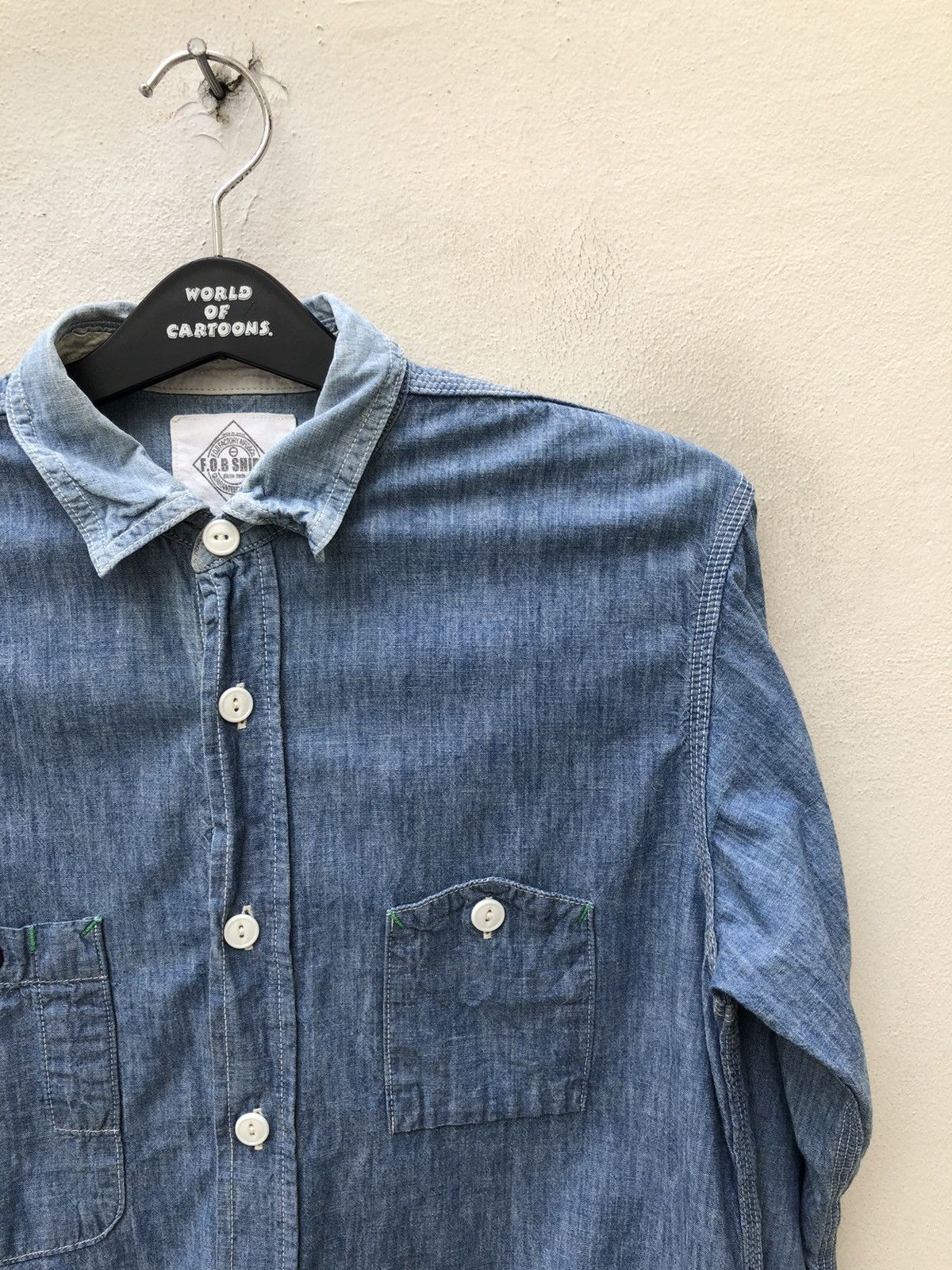 FOB Factory FOB Factory Japan Selvedge Chambray Work Shirt Size US M / EU 48-50 / 2 - 9 Thumbnail