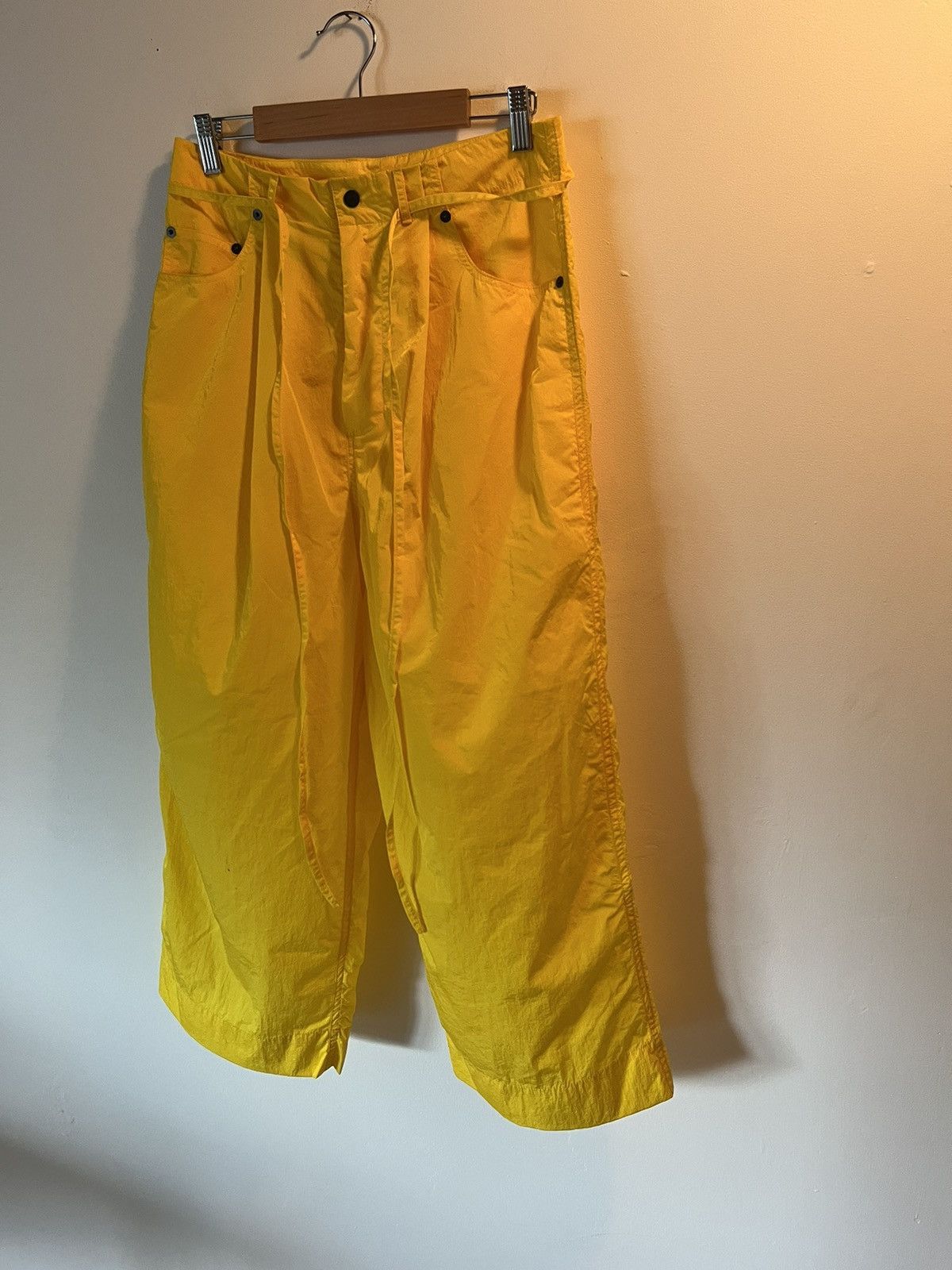 Image of Craig Green Ss16 Nylon Shell Pants In Yellow, Men's (Size 30)