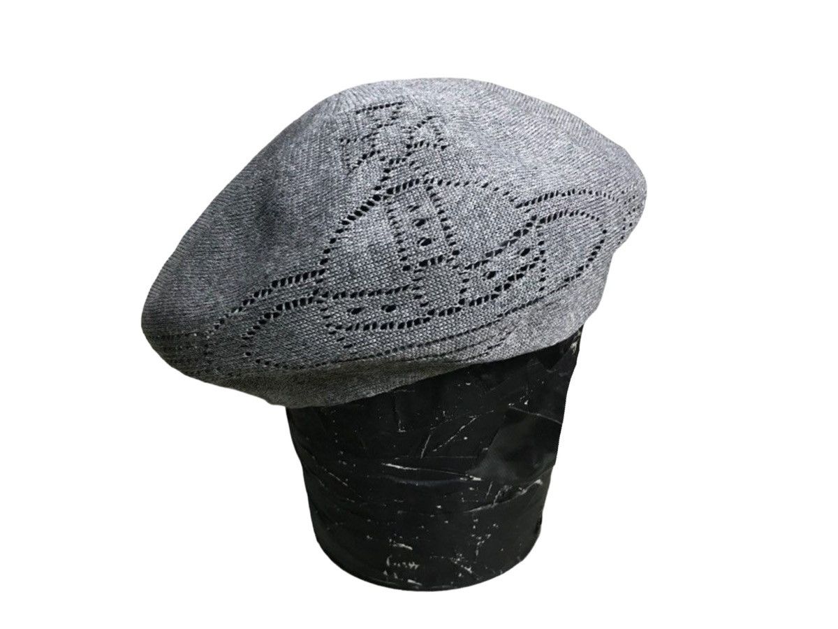 Vivienne Westwood VIVIENNE WESTWOOD BIG LOGO BERET HAT Size ONE SIZE - 2 Thumbnail