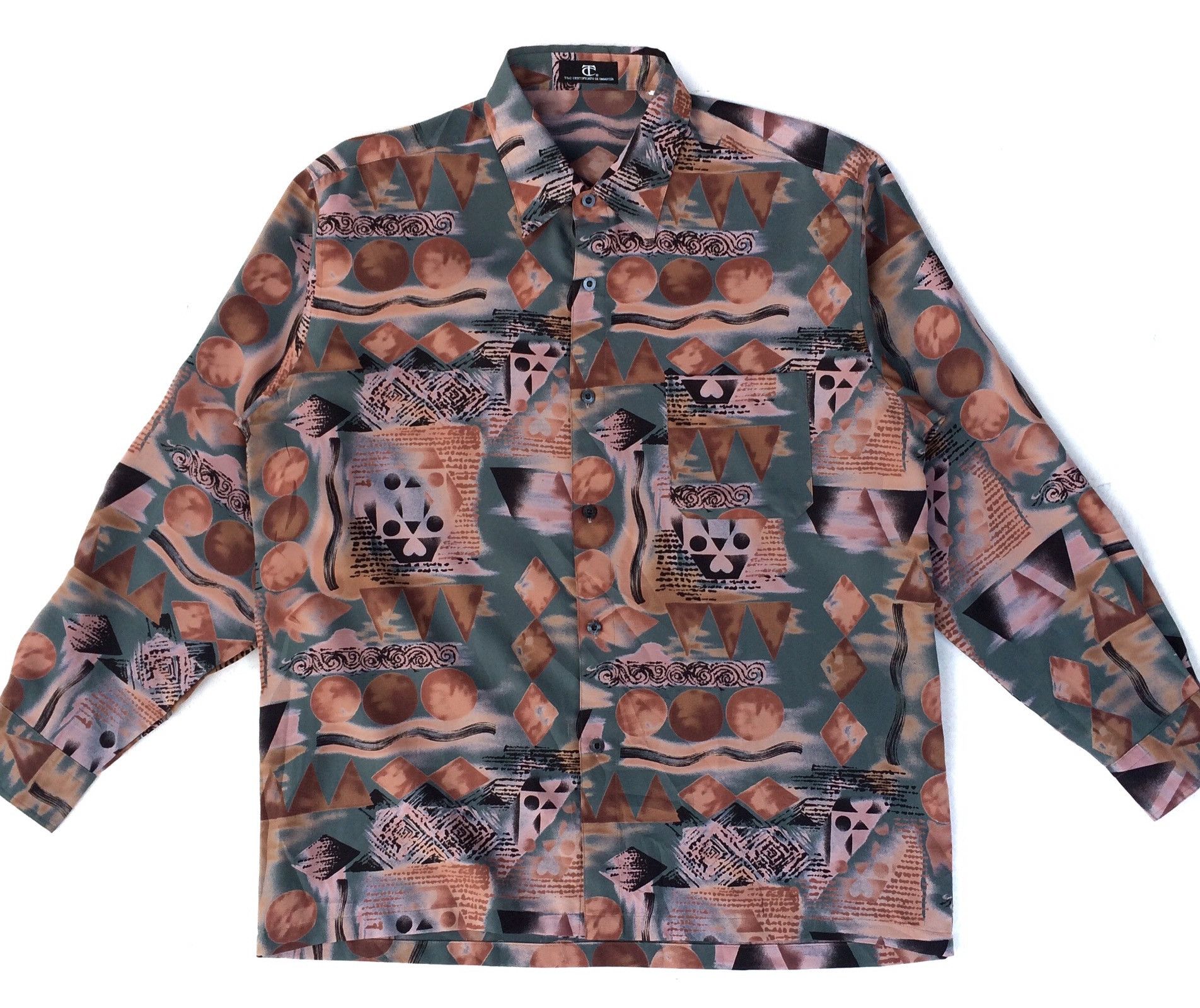 Vintage Vintage Garanzia Printed Luxury Oversized Shirt Button Up Size US L / EU 52-54 / 3 - 1 Thumbnail