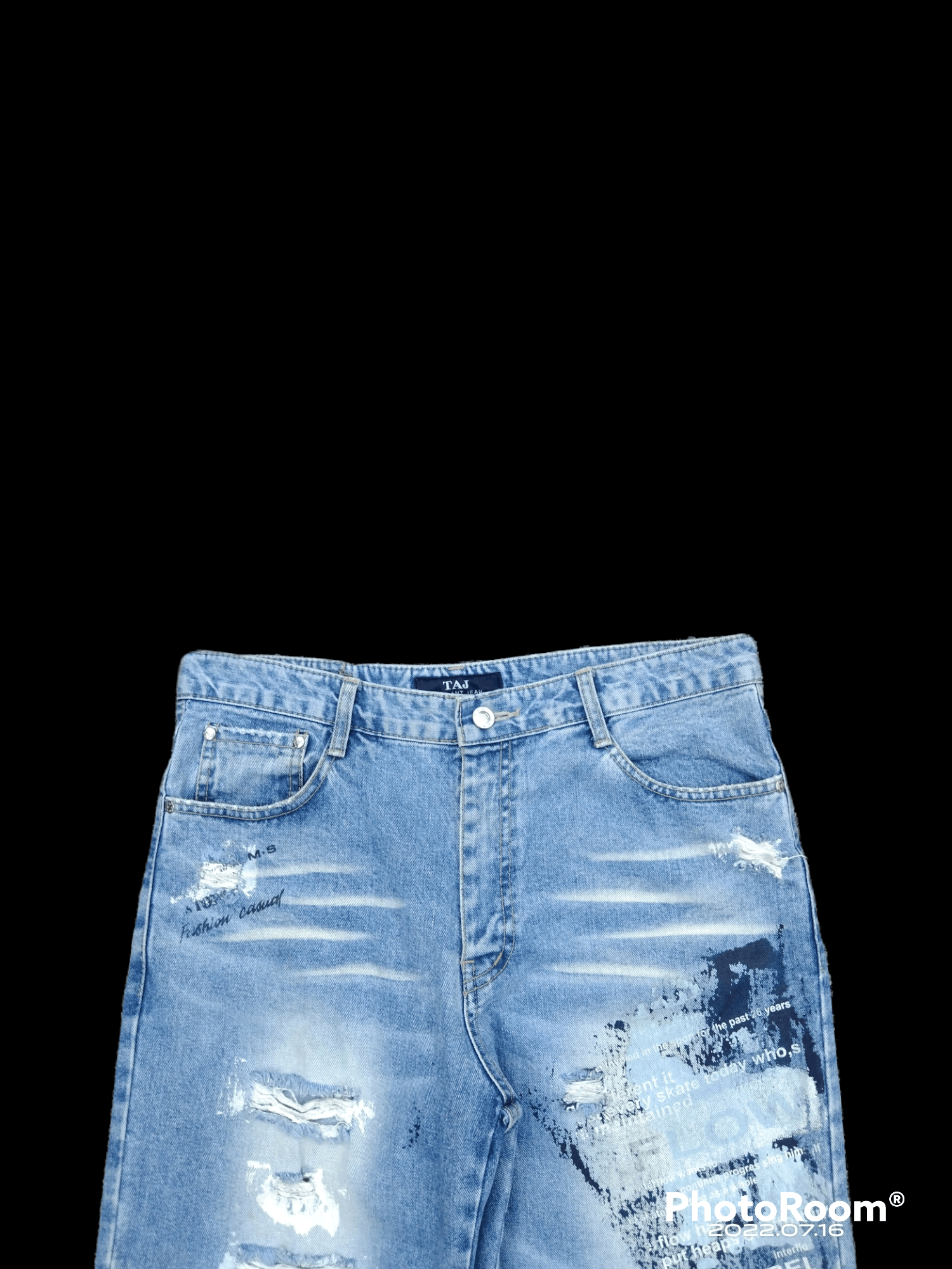 Japanese Brand SUPER SICK TAJ STRONG & C0 DENIM PANTS Size US 32 / EU 48 - 4 Thumbnail