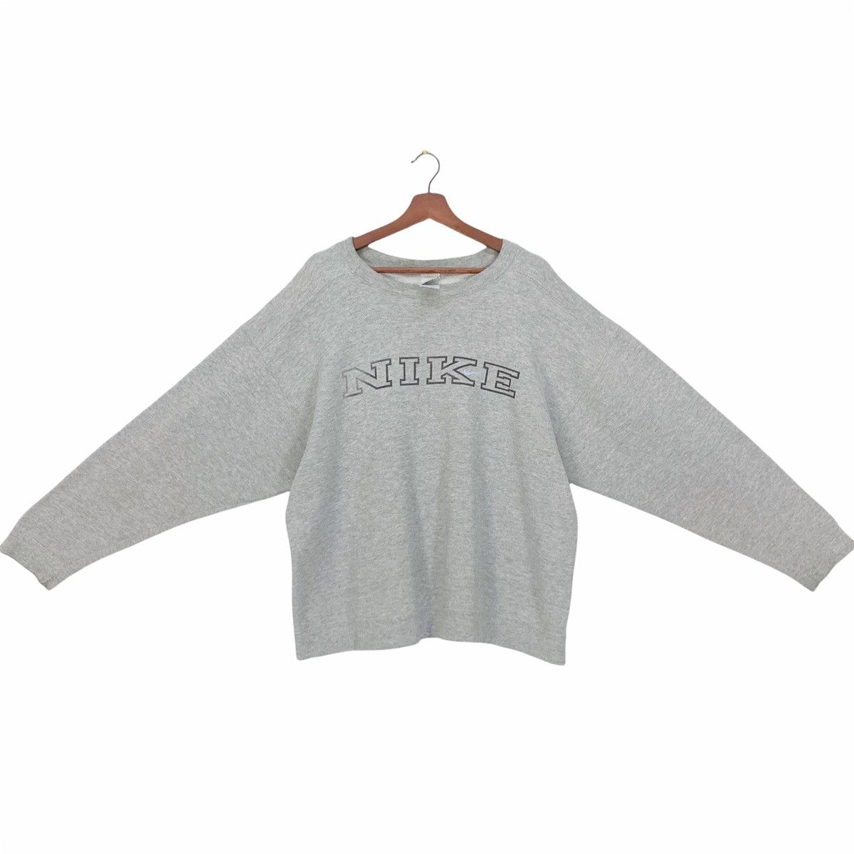 Nike Vintage 1990s Nike Block Small Swoosh Sweatshirt Size US L / EU 52-54 / 3 - 3 Thumbnail