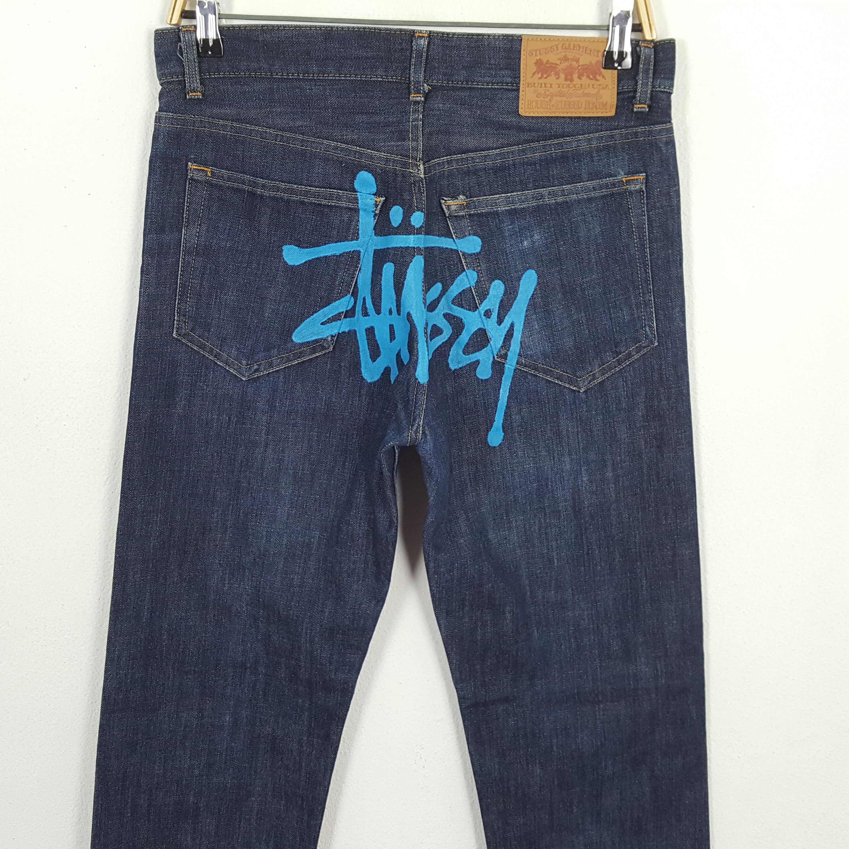 Stussy × Vintage Vintage STUSSY Streetwear Skateboard Custom Style Jeans Size US 31 - 2 Thumbnail