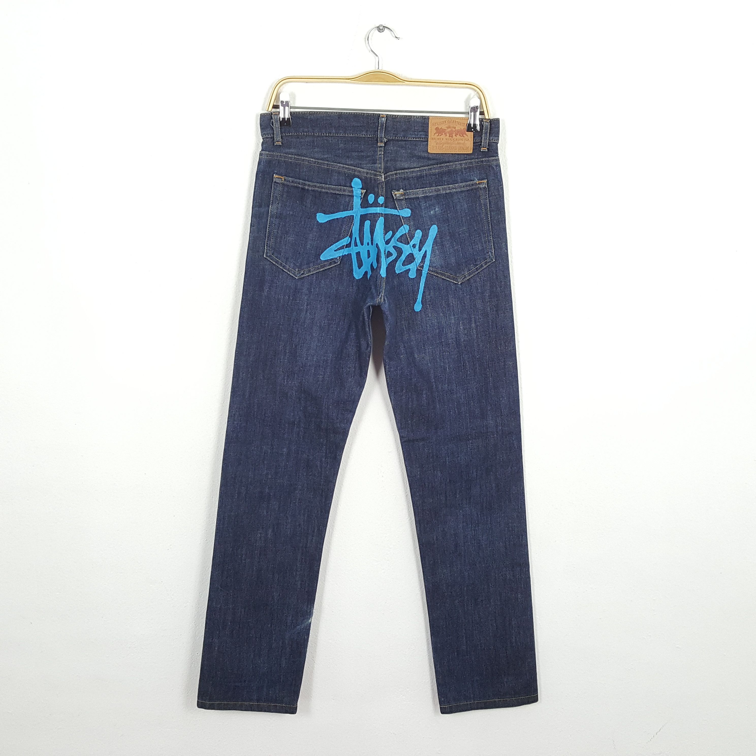 Stussy × Vintage Vintage STUSSY Streetwear Skateboard Custom Style Jeans Size US 31 - 1 Thumbnail