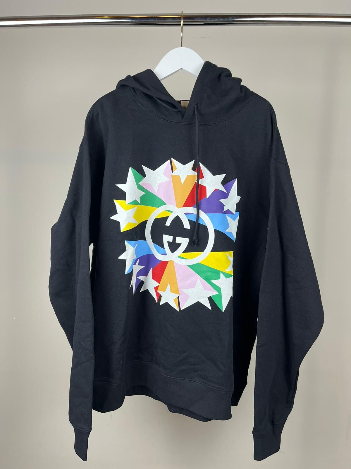 Gucci o1rshd Gucci Star Hooded Sweatshirt in Black Size US L / EU 52-54 / 3 - 1 Thumbnail