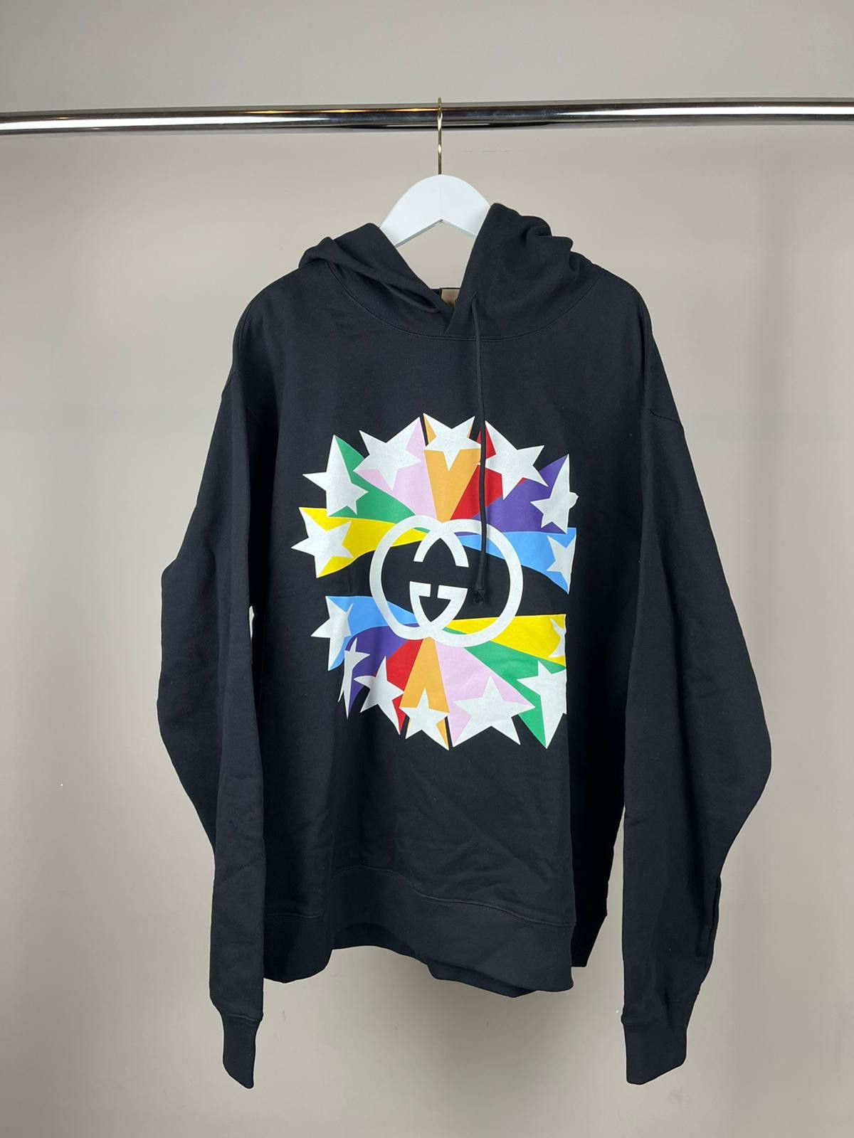 Gucci o1rshd Gucci Star Hooded Sweatshirt in Black Size US L / EU 52-54 / 3 - 2 Thumbnail
