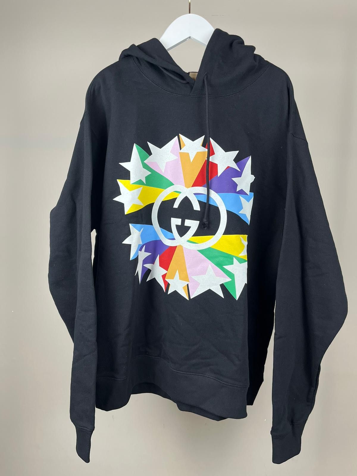 Gucci o1rshd Gucci Star Hooded Sweatshirt in Black Size US L / EU 52-54 / 3 - 4 Thumbnail