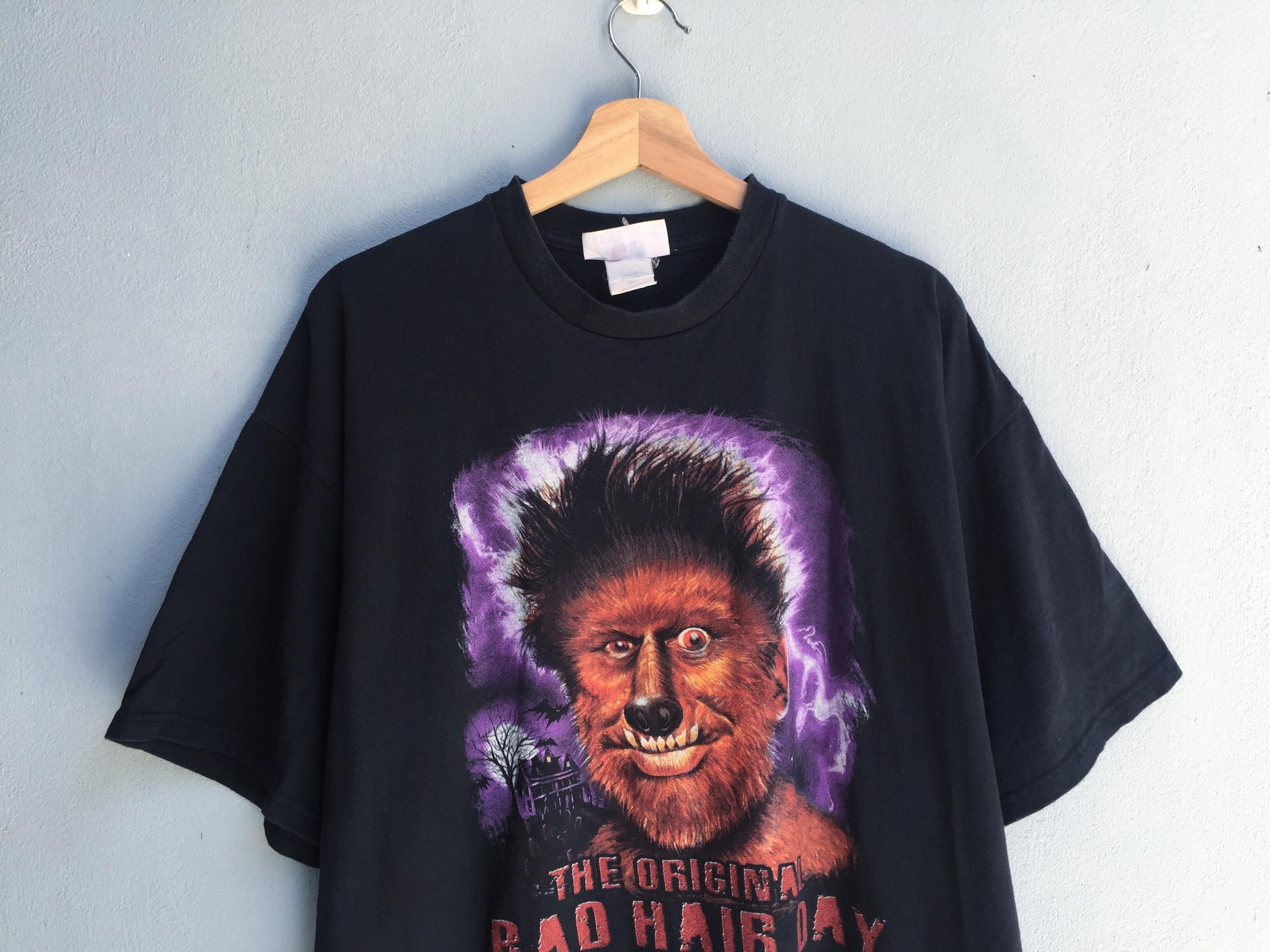 Vintage Rare Tee Jays The Original Bad Hair Day Tees / werewolf Size US XXL / EU 58 / 5 - 2 Thumbnail