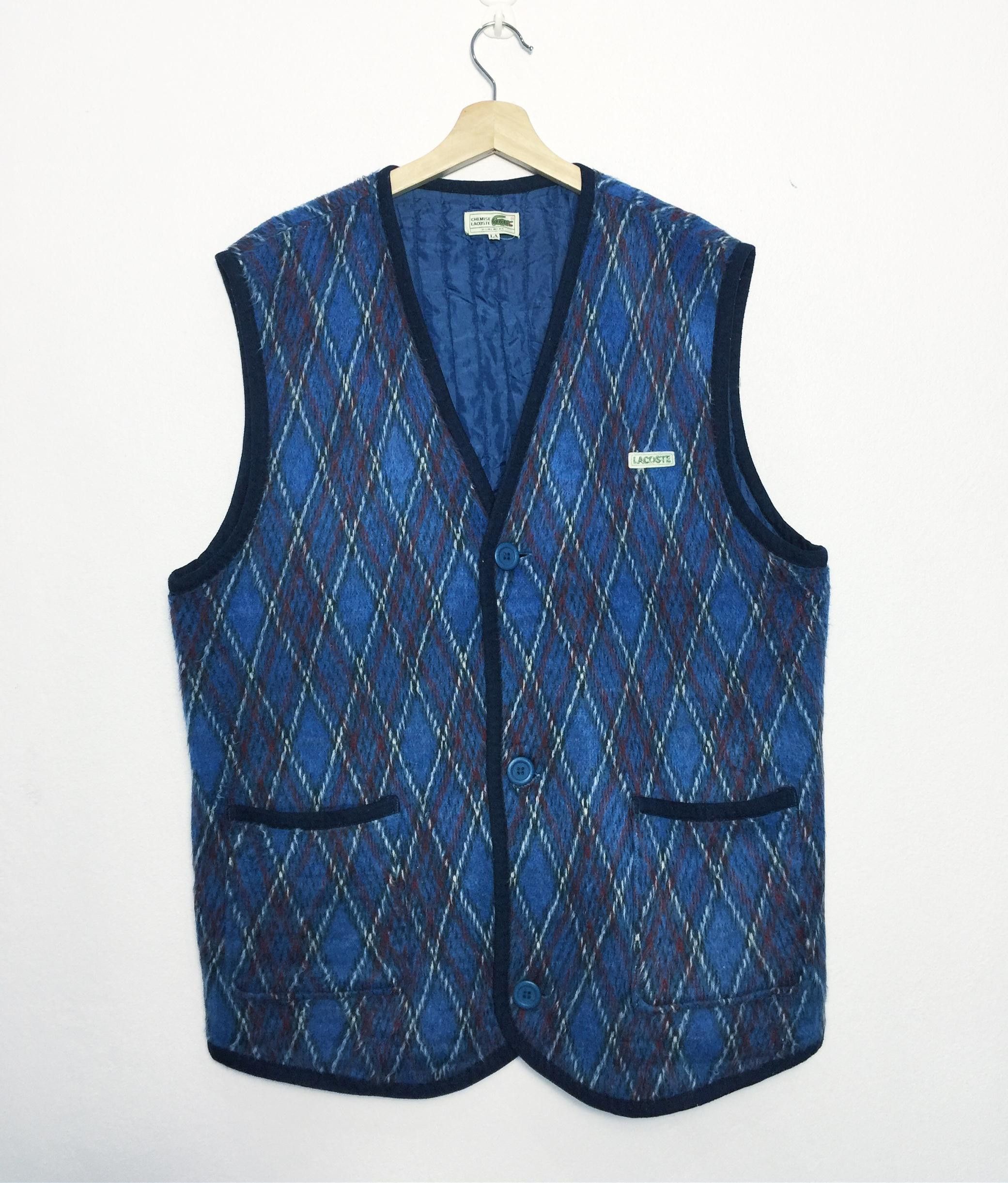 image of 90's Chemise Lacoste Vest Homewear in Blue, Men's (Size Large)