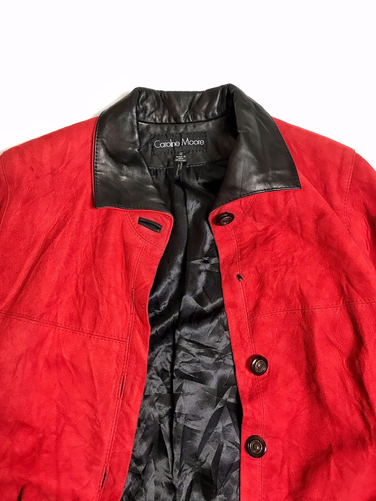 Designer × Vintage 89’ Caroline Moore Made In New Zealand Lambskin Jacket Size L / US 10 / IT 46 - 2 Thumbnail