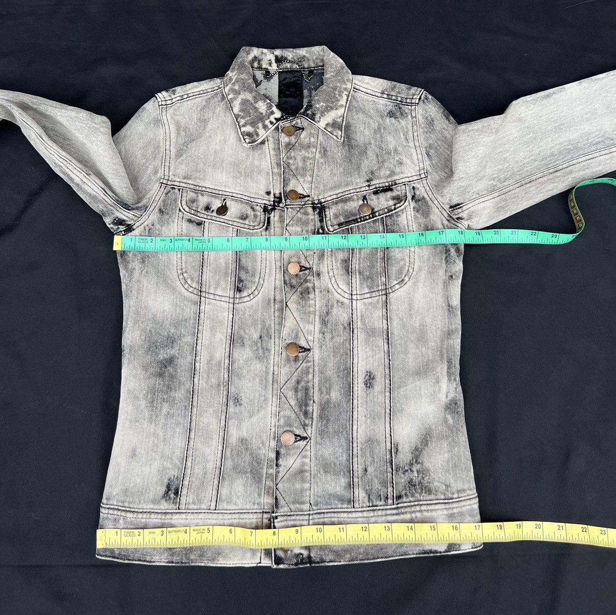 Japanese Brand Galaben D Japan Acid Washed Stretch Denim Trucker Jacket Size US S / EU 44-46 / 1 - 2 Thumbnail