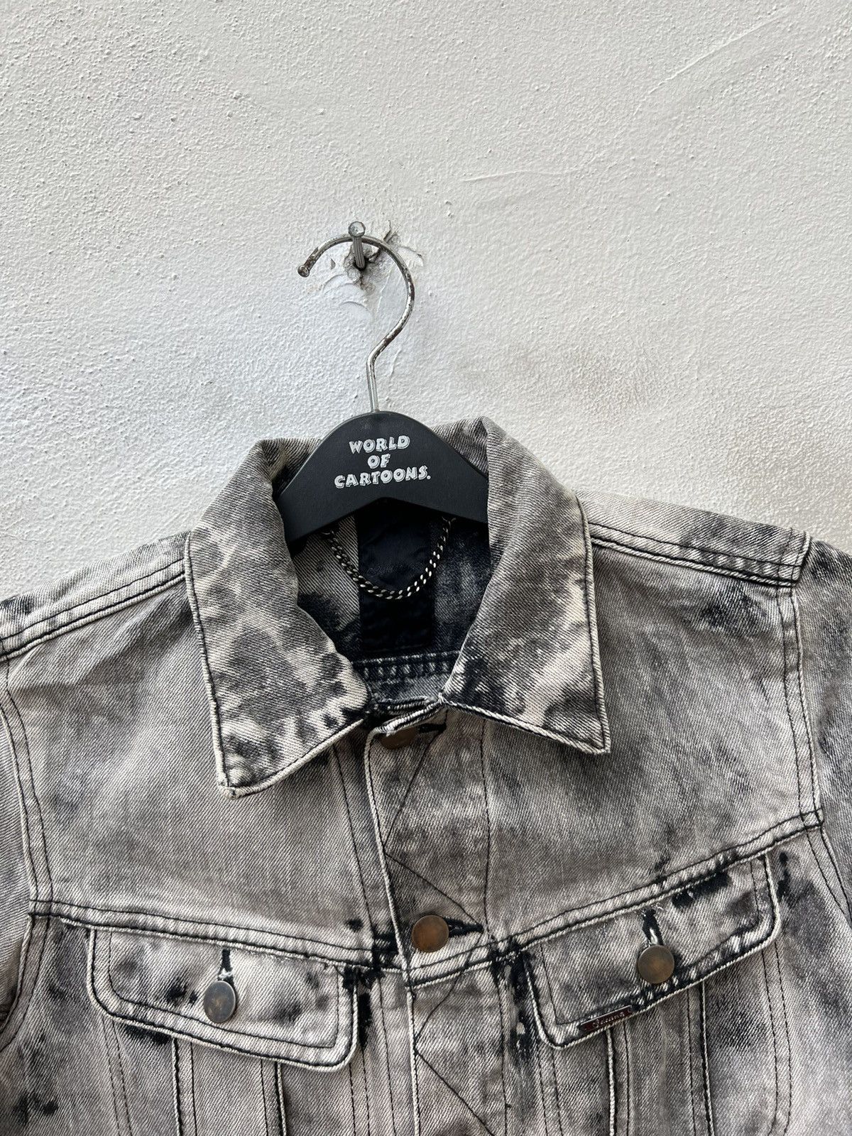 Japanese Brand Galaben D Japan Acid Washed Stretch Denim Trucker Jacket Size US S / EU 44-46 / 1 - 7 Thumbnail