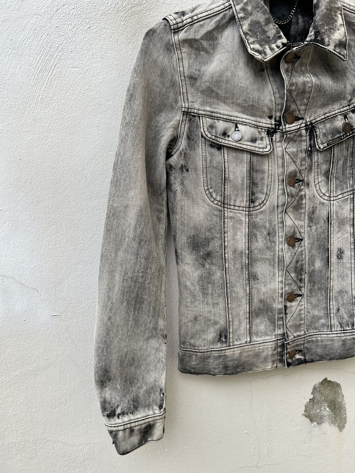 Japanese Brand Galaben D Japan Acid Washed Stretch Denim Trucker Jacket Size US S / EU 44-46 / 1 - 10 Thumbnail
