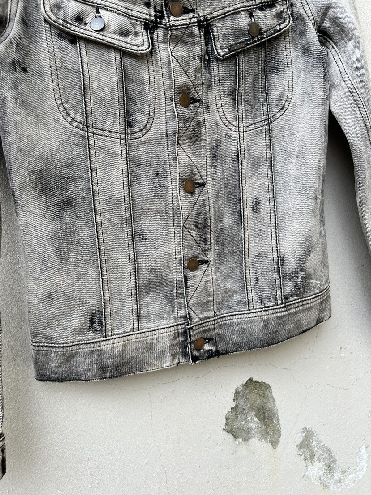Japanese Brand Galaben D Japan Acid Washed Stretch Denim Trucker Jacket Size US S / EU 44-46 / 1 - 12 Thumbnail