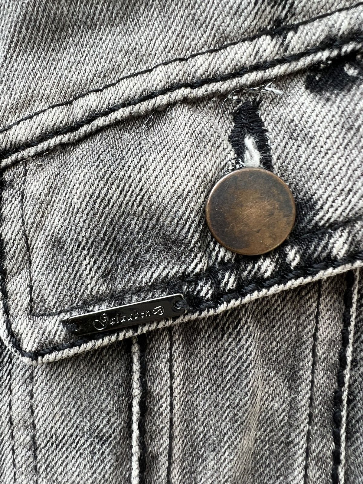 Japanese Brand Galaben D Japan Acid Washed Stretch Denim Trucker Jacket Size US S / EU 44-46 / 1 - 8 Thumbnail