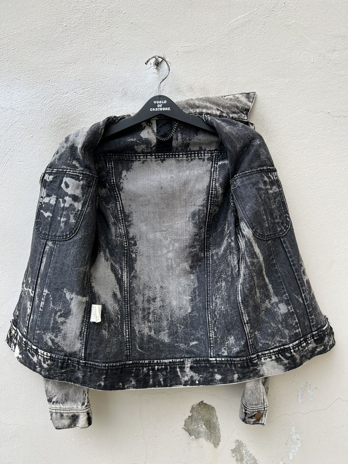 Japanese Brand Galaben D Japan Acid Washed Stretch Denim Trucker Jacket Size US S / EU 44-46 / 1 - 18 Thumbnail