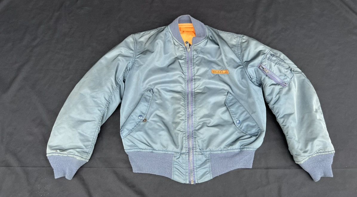 Avirex Vintage 80s Avirex Sun Fade USAF MA-1 Bomber Jacket Size US M / EU 48-50 / 2 - 17 Thumbnail