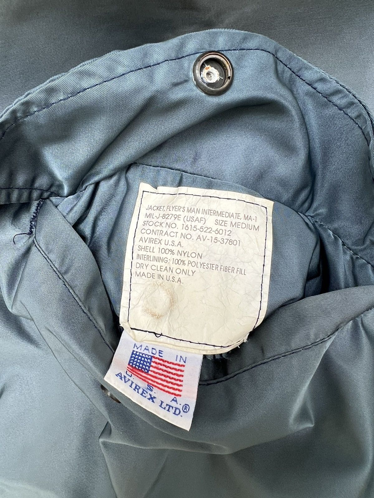 Avirex Vintage 80s Avirex Sun Fade USAF MA-1 Bomber Jacket Size US M / EU 48-50 / 2 - 16 Thumbnail