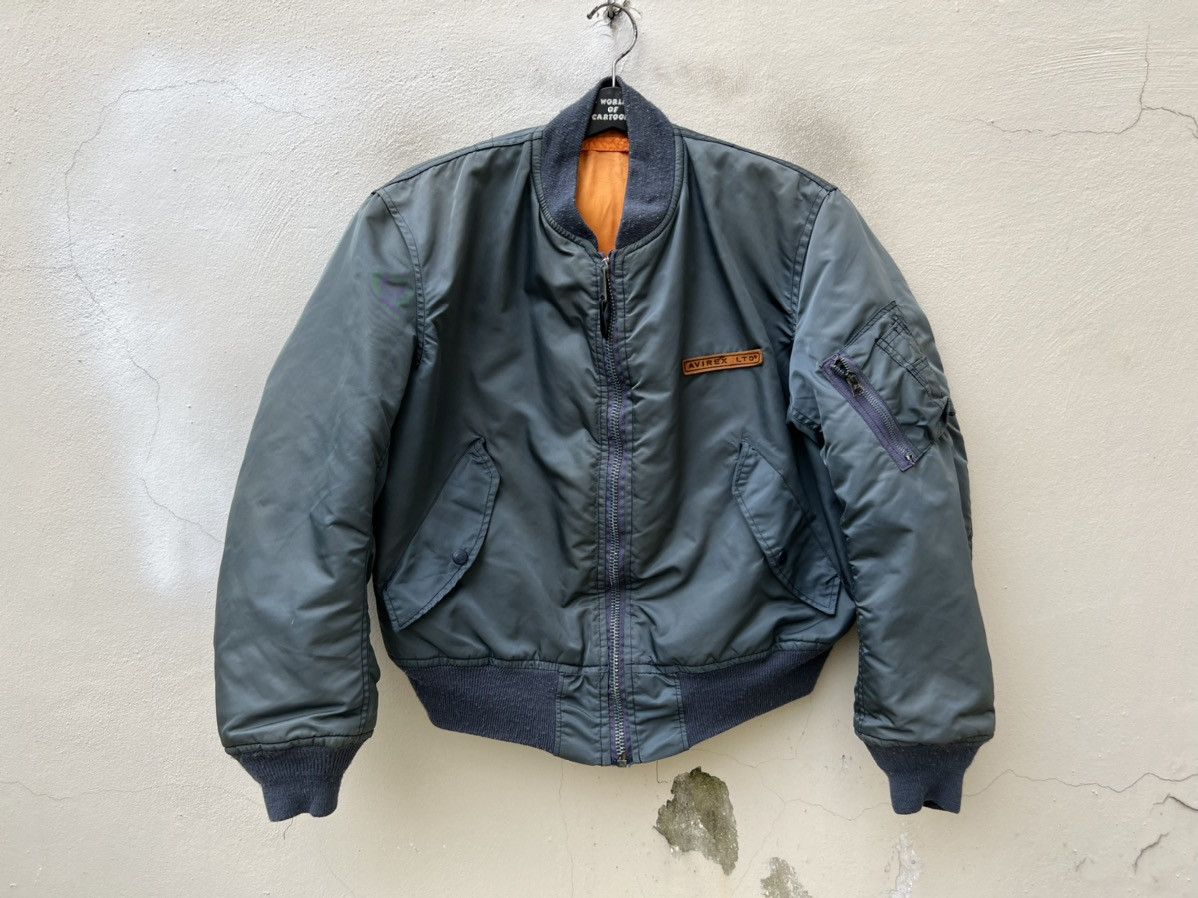 Avirex Vintage 80s Avirex Sun Fade USAF MA-1 Bomber Jacket Size US M / EU 48-50 / 2 - 6 Thumbnail