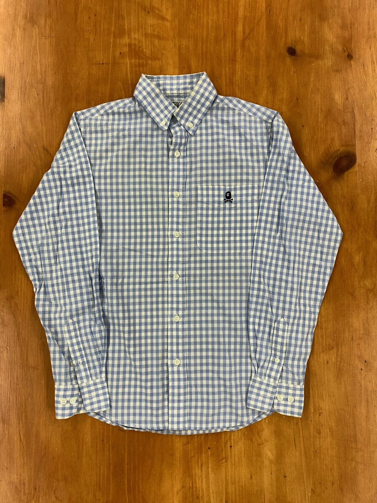 Bape Bape Blue Plaid Overshirt | Grailed