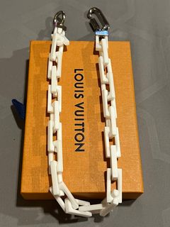 Louis Vuitton Soapy Cuban Link Gold Silver Crystal Virgil Abloh Chain  Necklace