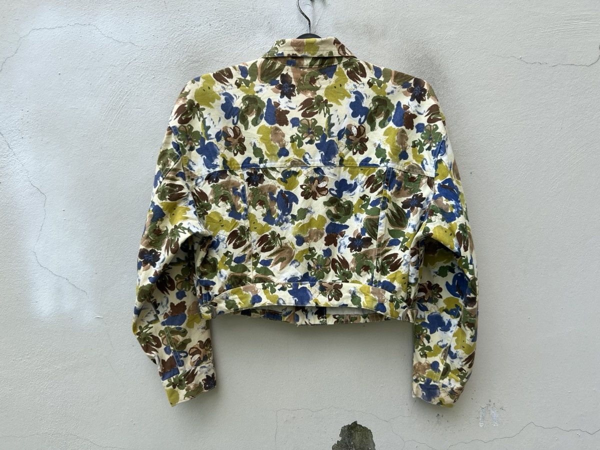 45rpm Vintage 90s 45rpm Japan Flowers Art Cropped Trucker Jacket Size US M / EU 48-50 / 2 - 12 Thumbnail