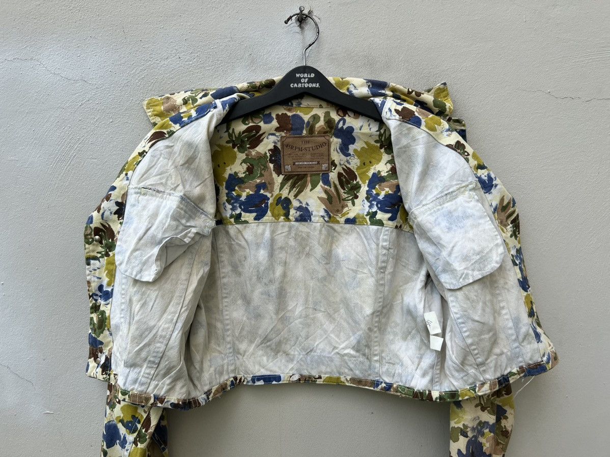 45rpm Vintage 90s 45rpm Japan Flowers Art Cropped Trucker Jacket Size US M / EU 48-50 / 2 - 14 Thumbnail