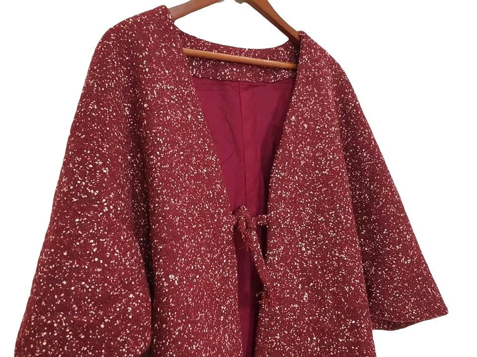 Japanese Brand Awase Haori Hanten Kimono White Sparkles Japan Jacket Size US M / EU 48-50 / 2 - 2 Thumbnail