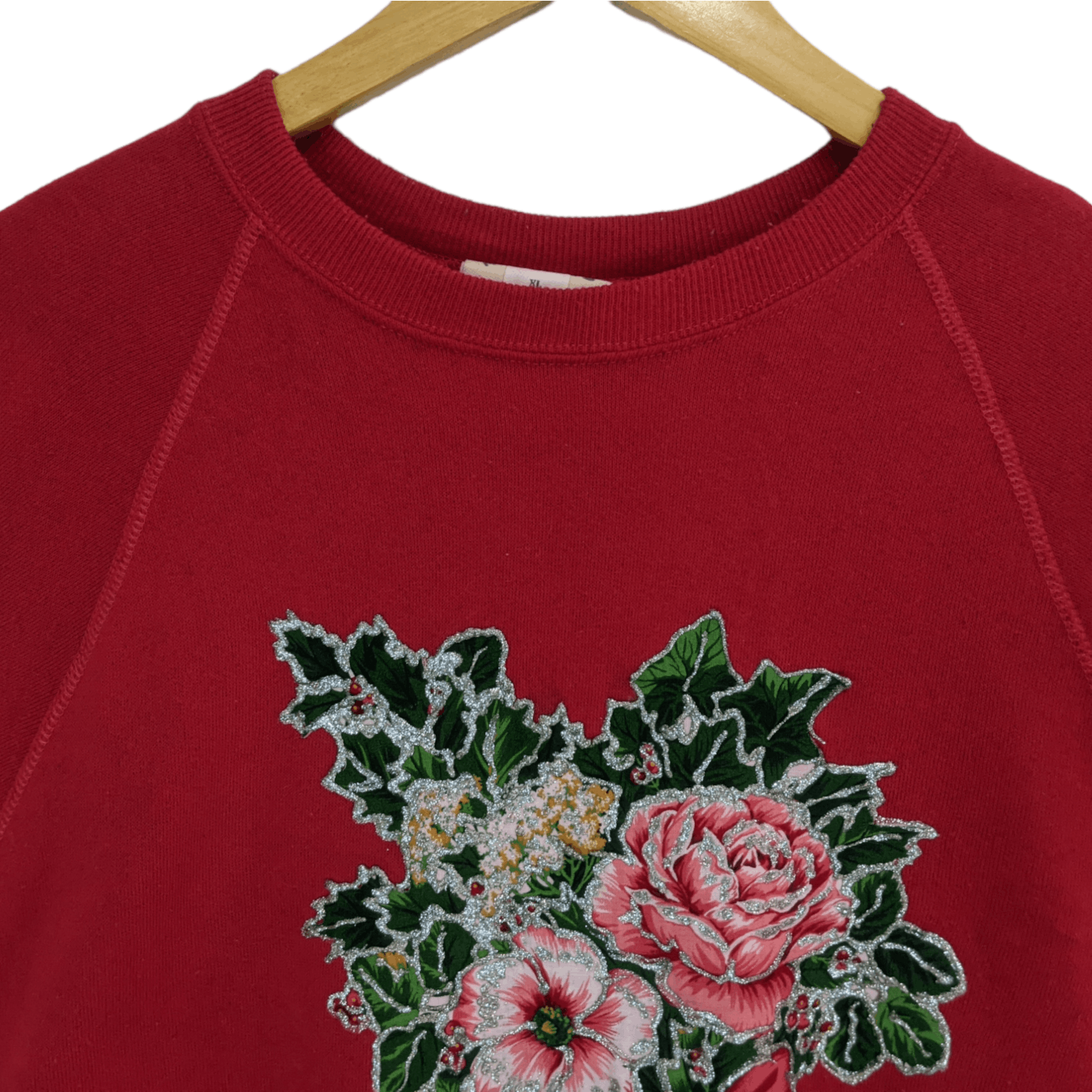 Vintage Vintage 90's RIDERS Flower Embroidered Custom Sweatshirt Size US XL / EU 56 / 4 - 4 Thumbnail
