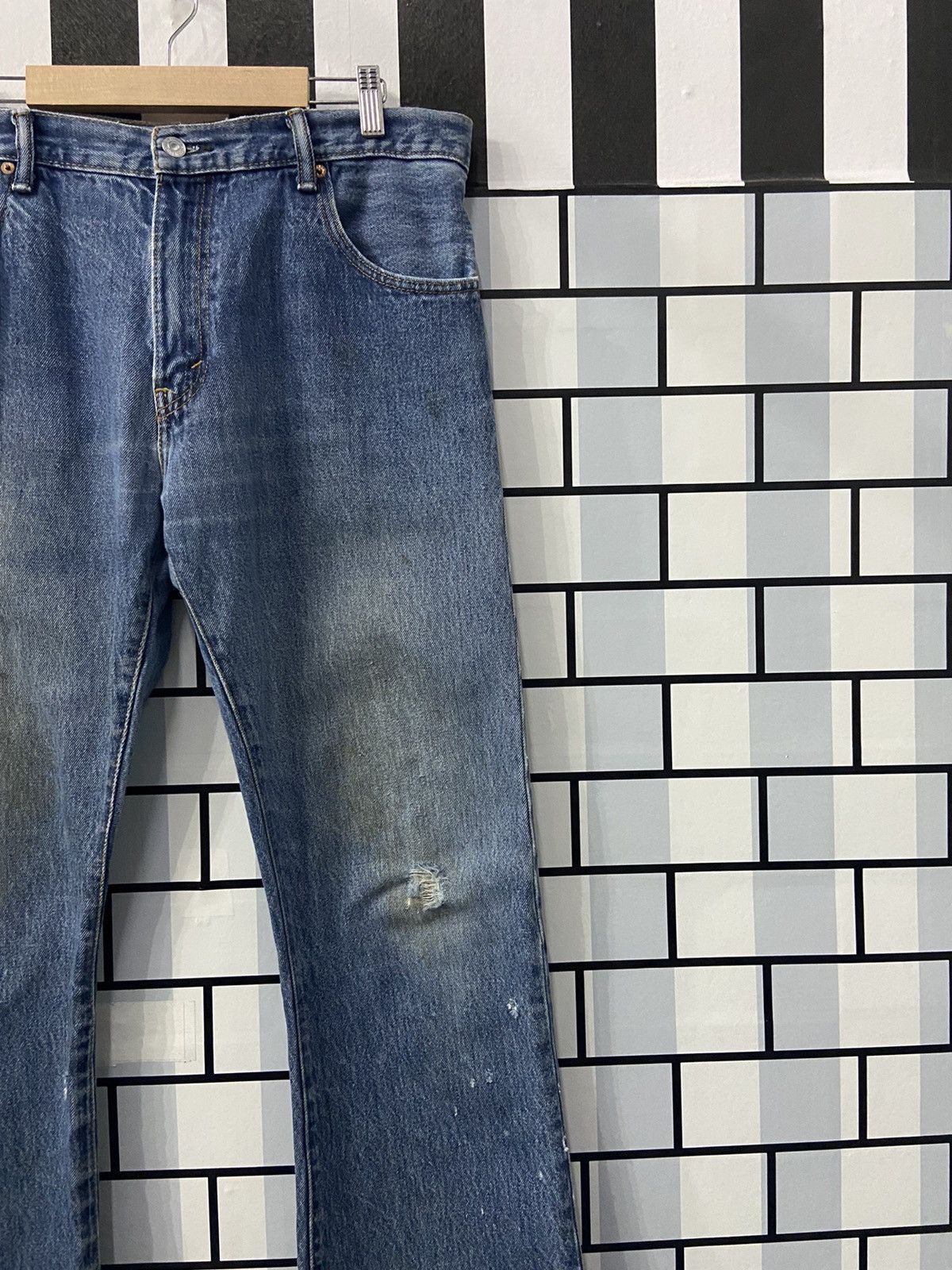 Levi's Vintage Levi's 517 Distressed Blue Wash Denim Pants Size US 34 / EU 50 - 10 Thumbnail