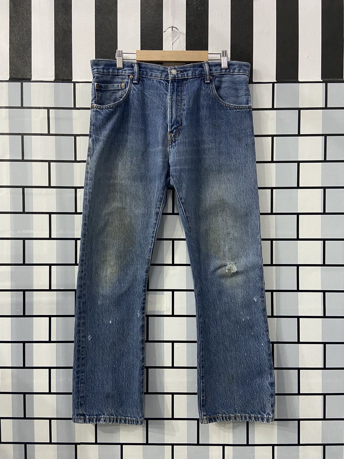 Levi's Vintage Levi's 517 Distressed Blue Wash Denim Pants Size US 34 / EU 50 - 1 Thumbnail