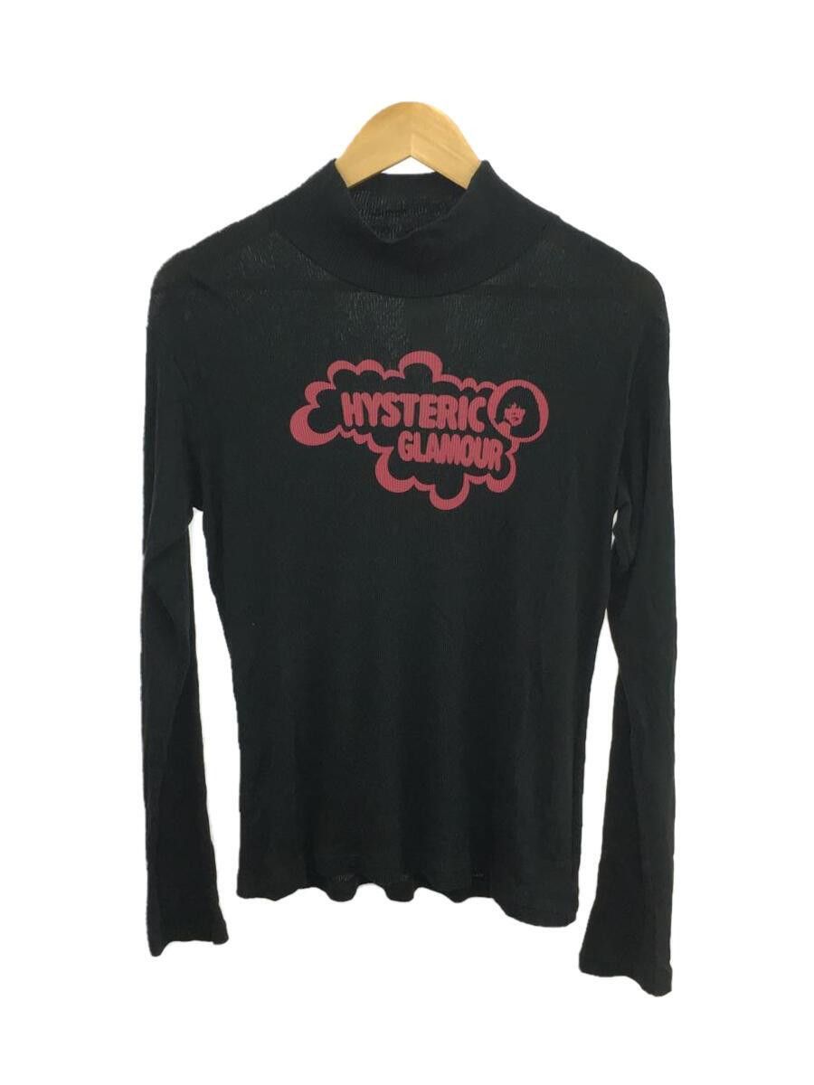 image of Hysteric Glamour Logo Mock Neck Knit Sweater in Black, Women's