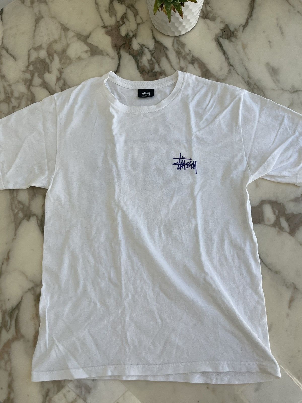 Stussy Stussy White Purple Short Sleeve T Medium | Grailed