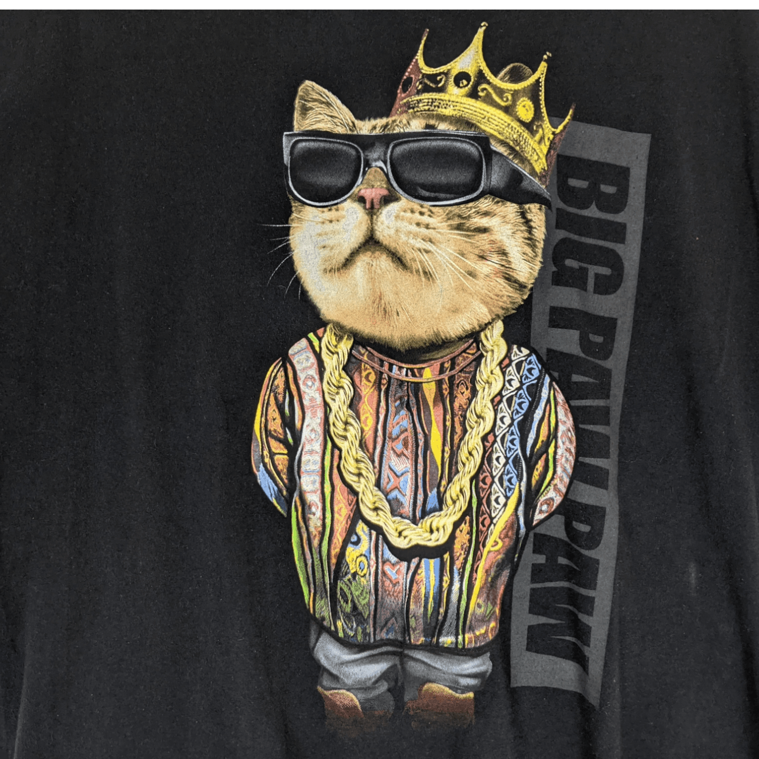 CAT'S PAW Vintage 2000's DOM Big Paw Paw King Cat Meow Meow T-Shirt Size US L / EU 52-54 / 3 - 4 Thumbnail
