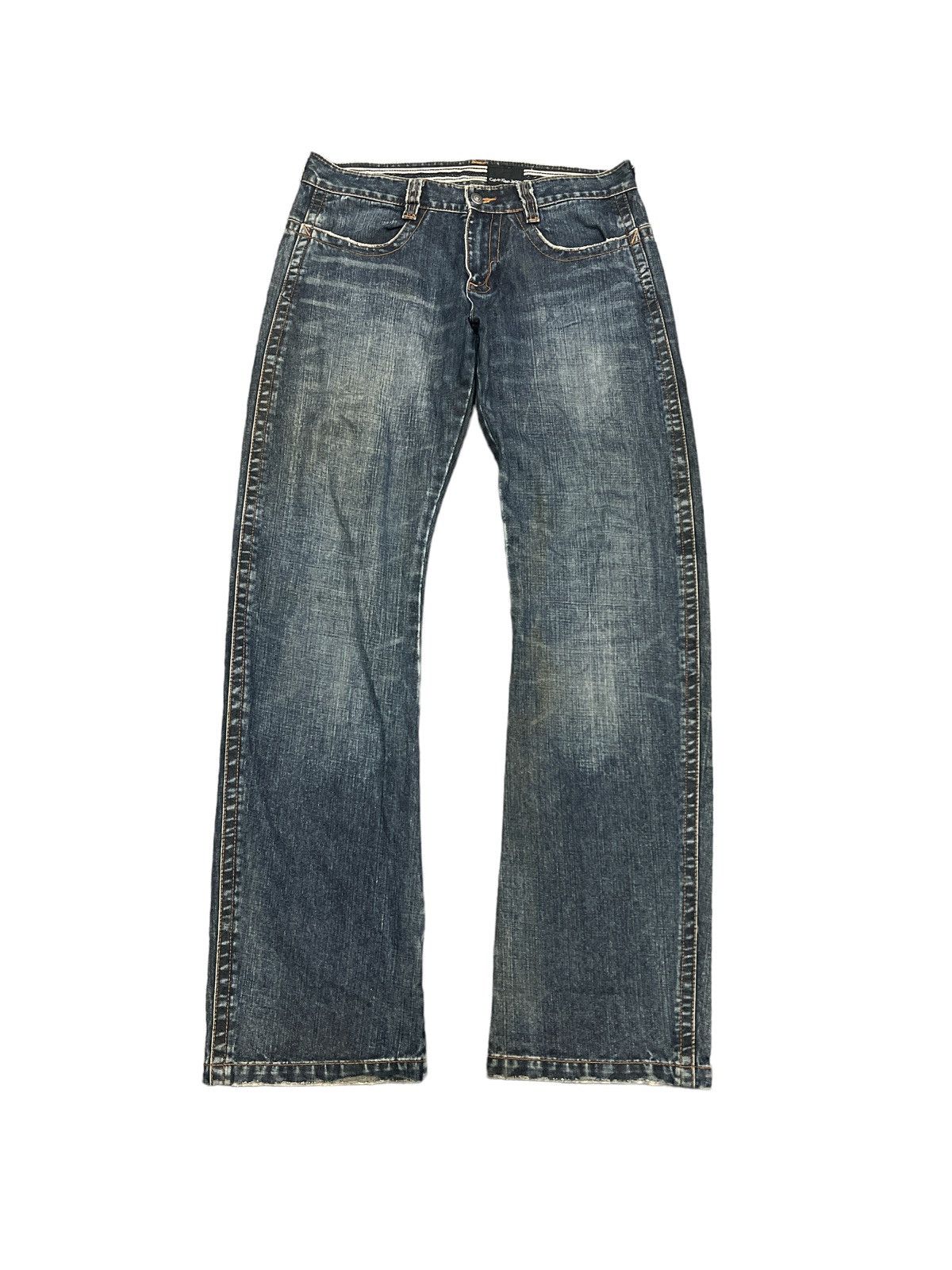 Japanese Brand LIMITED DESIGN💥CALVIN KLEIN CURVE DENIM PANTT Size US 32 / EU 48 - 2 Thumbnail
